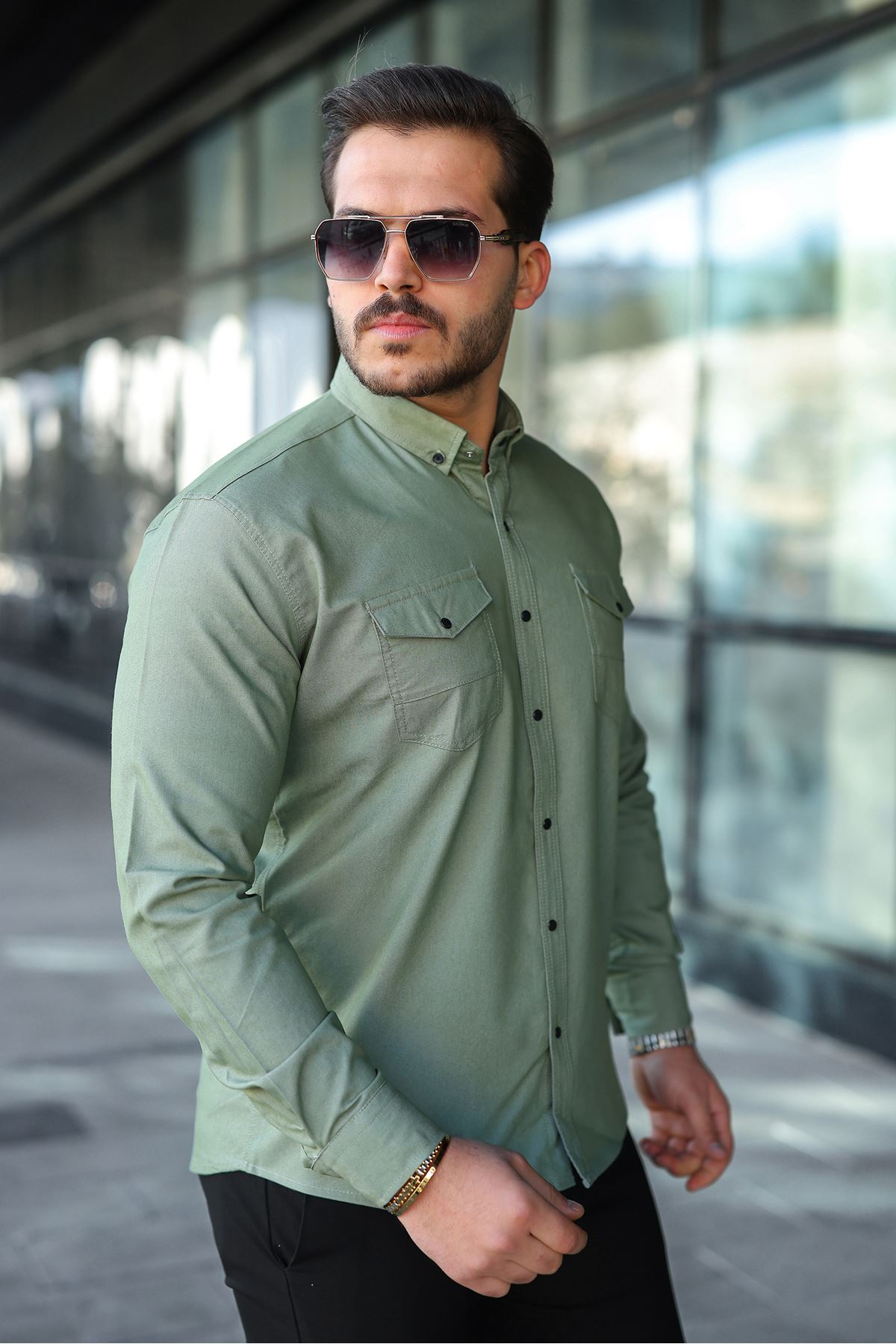 Slim Fit Jeans - Kot Erkek Gömlek Günlük Kullanıma Uygun