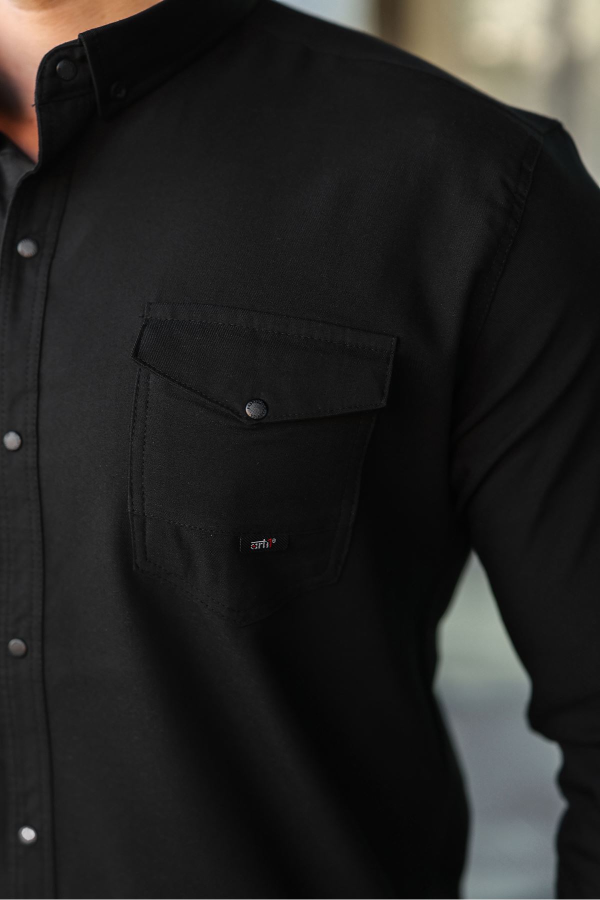 Slim Fit Jeans - Kot Erkek Gömlek Günlük Kullanıma Uygun