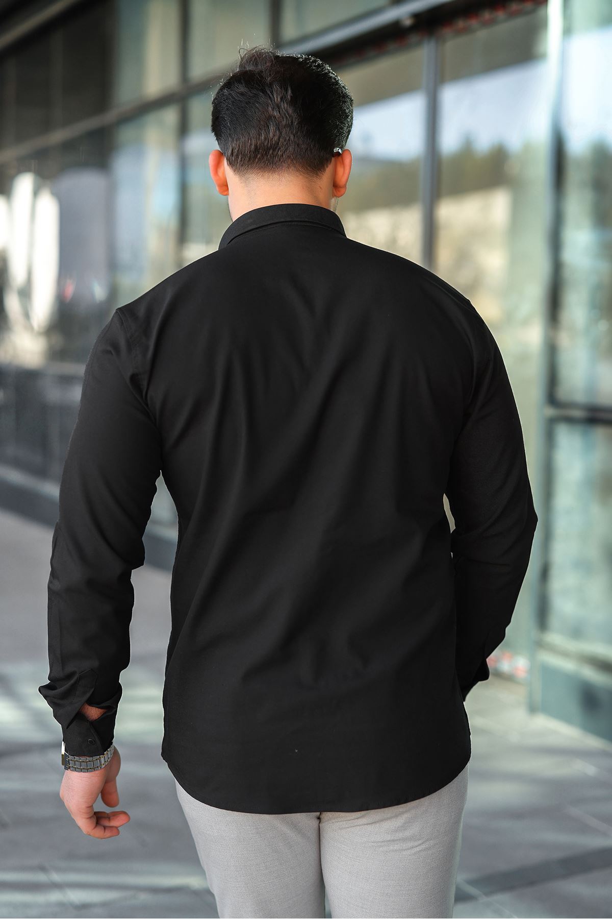 Slim Fit Jeans - Kot Erkek Gömlek Günlük Kullanıma Uygun