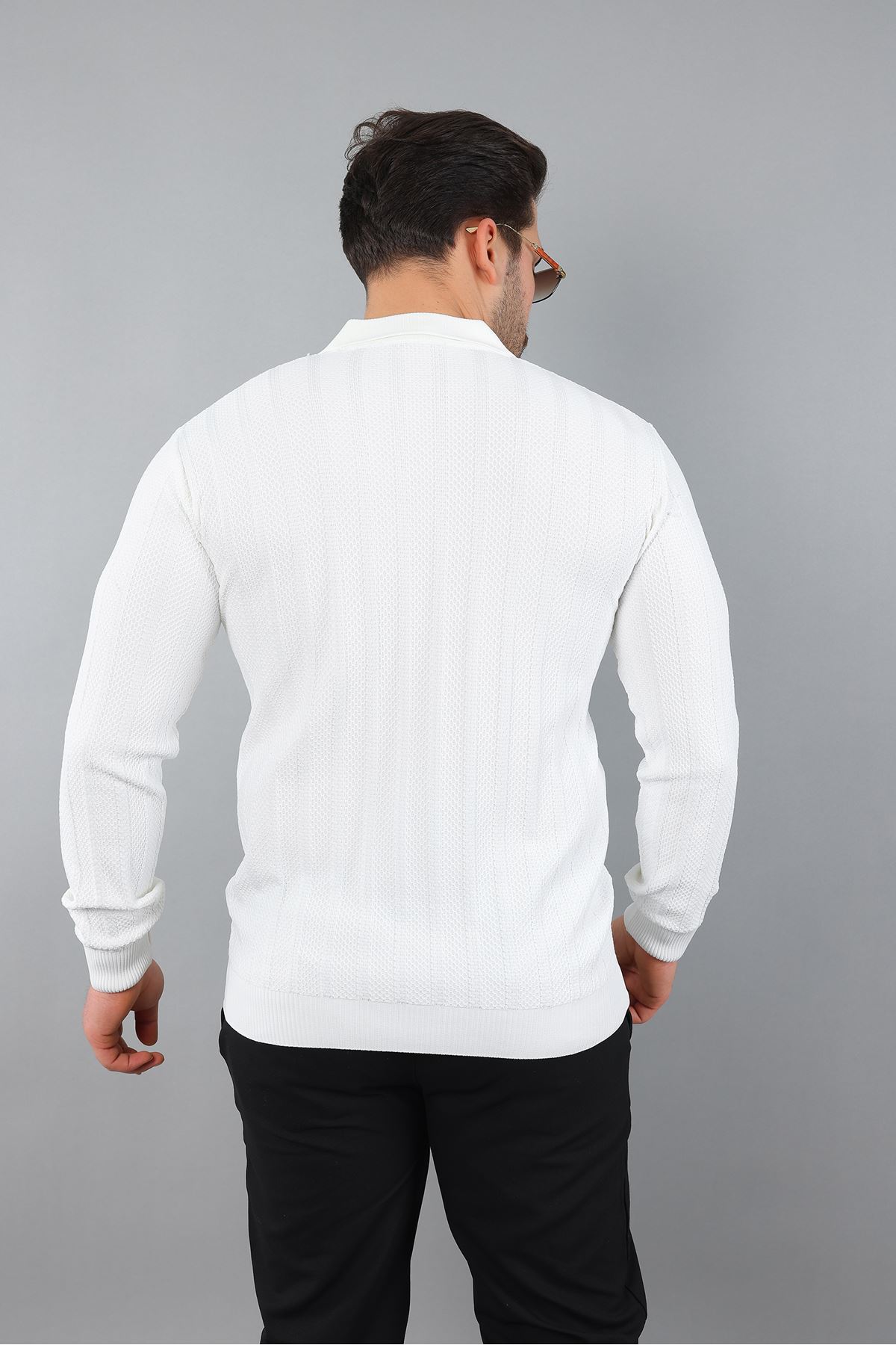 Erkek Polo Yaka Çizgili Triko