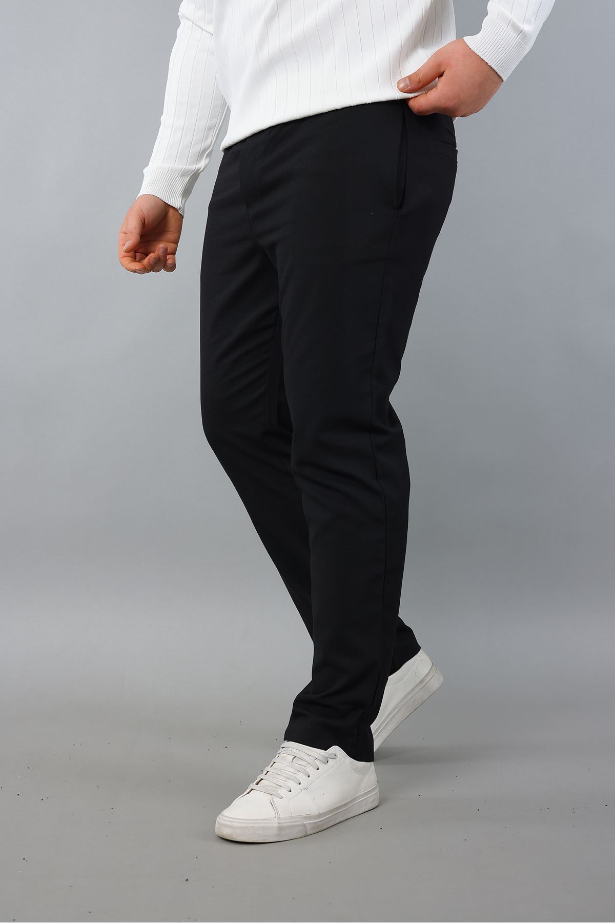 Erkek Uzun Kol Polo Yaka Düğmeli Çizgili Triko