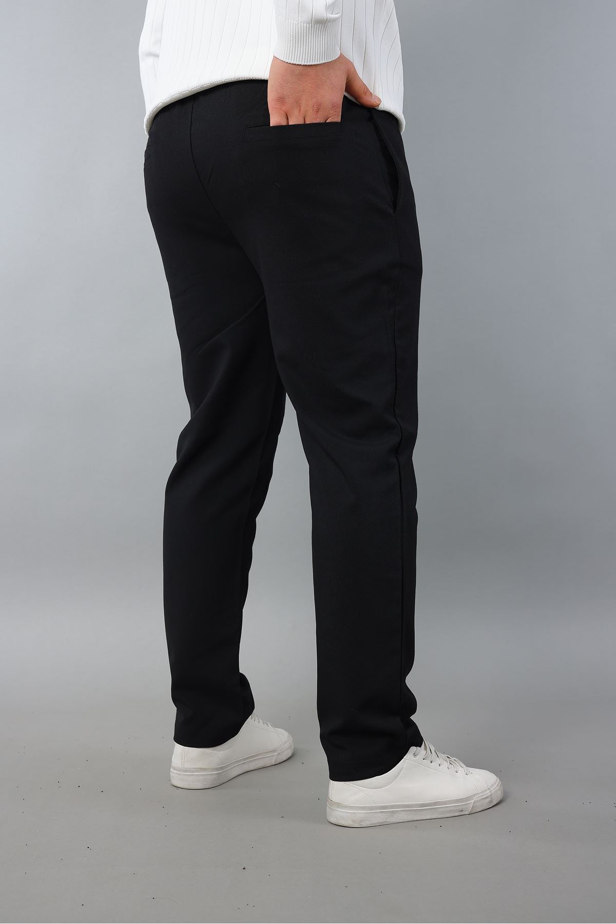 Erkek Uzun Kol Polo Yaka Düğmeli Çizgili Triko