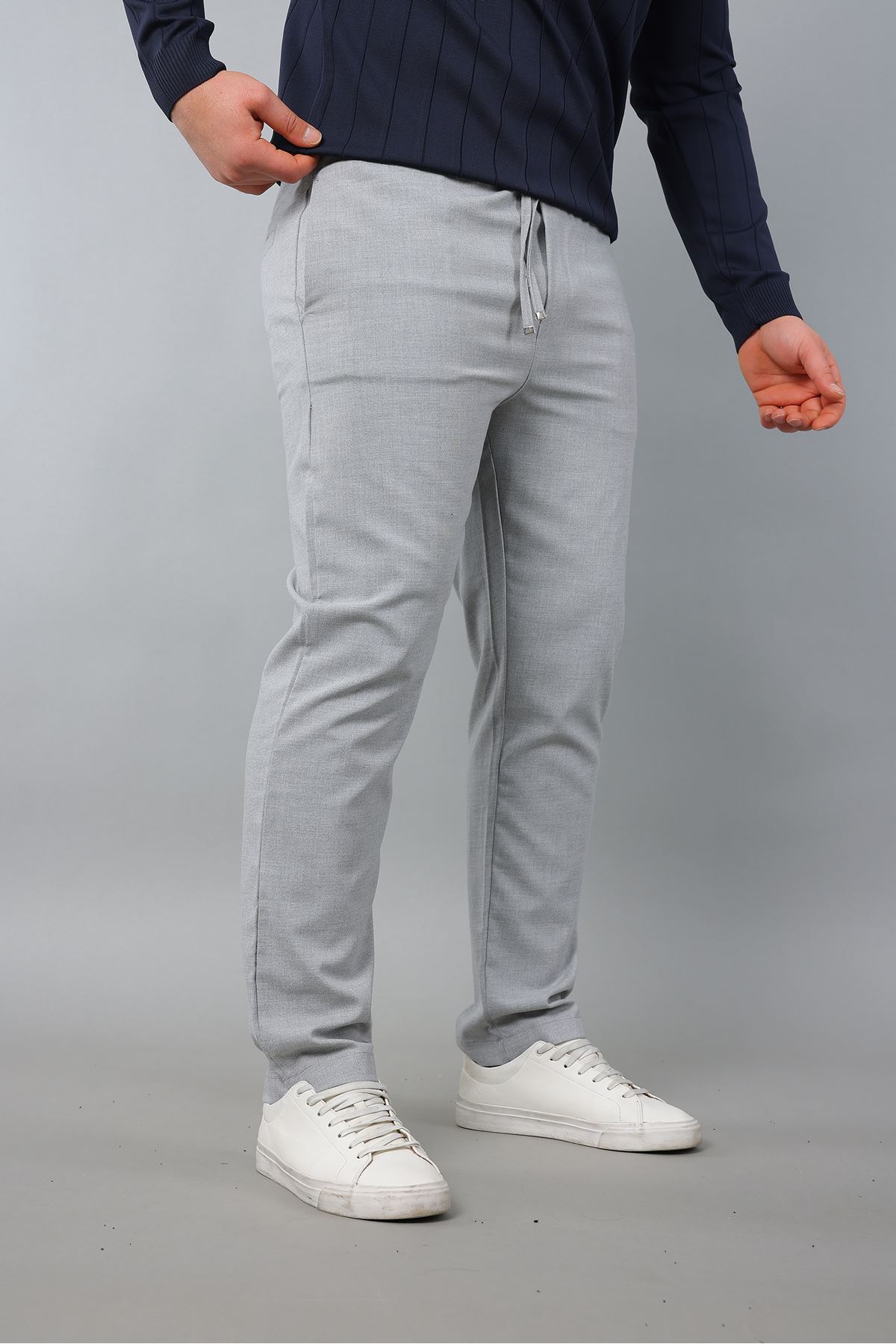 Erkek Polo Yaka Uzun kol Yarım fermuarlı Klasik Düz Günlük Kullanıma Uygun Triko