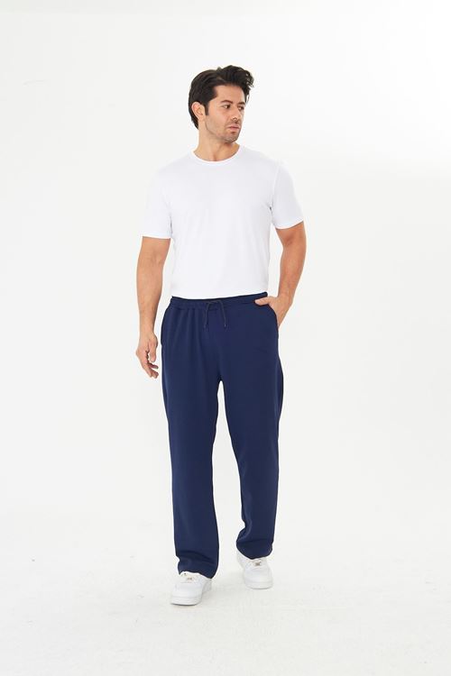 Erkek Baggy Krep Kumaş Bağcıklı Pantolon