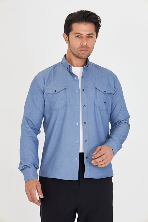 Slim Fit Erkek Kot Gömlek
