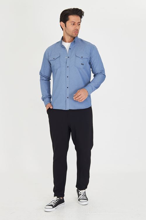 Slim Fit Erkek Kot Gömlek