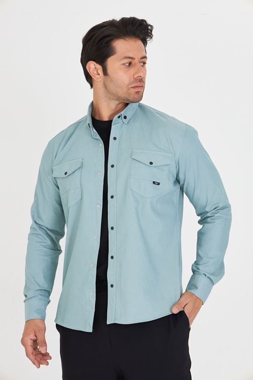 Slim Fit Erkek Kot Gömlek