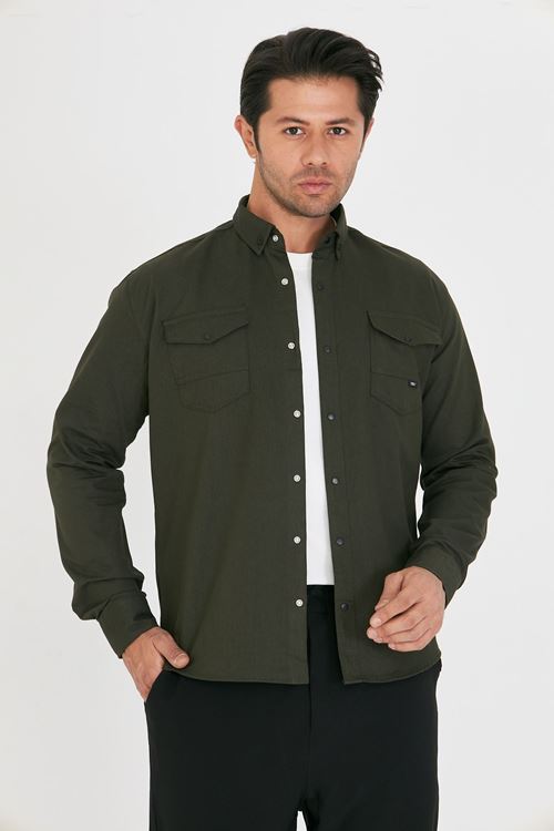 Slim Fit Erkek Kot Gömlek