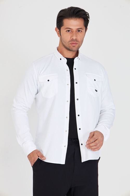 Slim Fit Erkek Kot Gömlek