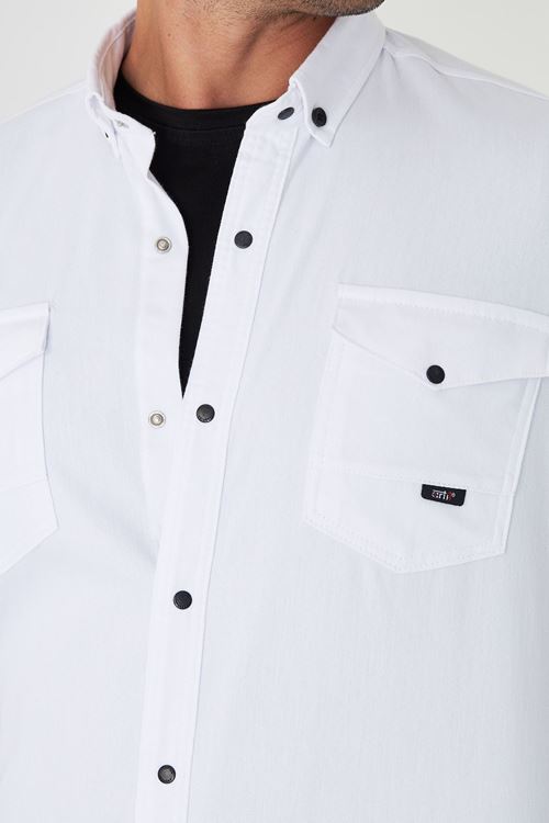 Slim Fit Erkek Kot Gömlek