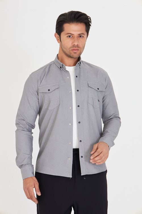 Slim Fit Erkek Kot Gömlek