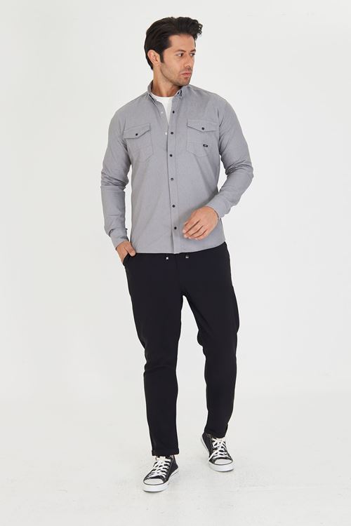 Slim Fit Erkek Kot Gömlek