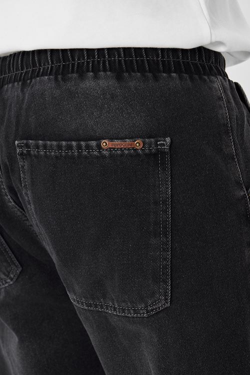 Erkek Paça Lastikli Yandan Parçalı Etiket Detaylı Regular Pantolon 730