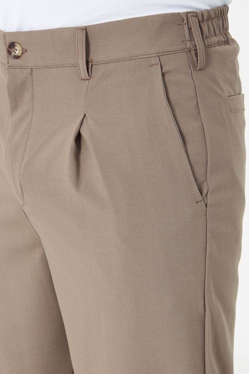 Erkek Pileli Baggy Bez Ayağı Kumaş Şık Pantolon