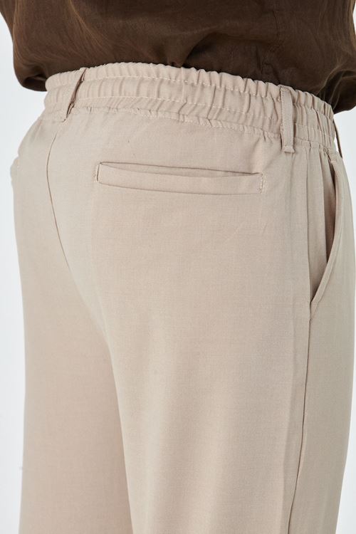 Erkek Bel Kemerli Klasik Bez Ayağı Kumaş Jogger