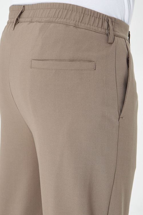 Erkek Pileli Baggy Bez Ayağı Kumaş Şık Pantolon