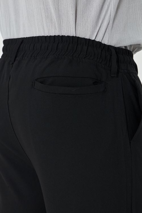 Erkek Bel Kemerli Klasik Bez Ayağı Kumaş Jogger