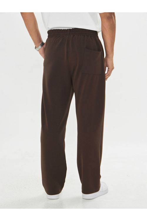 Erkek Baggy Krep Kumaş Bağcıklı Pantolon