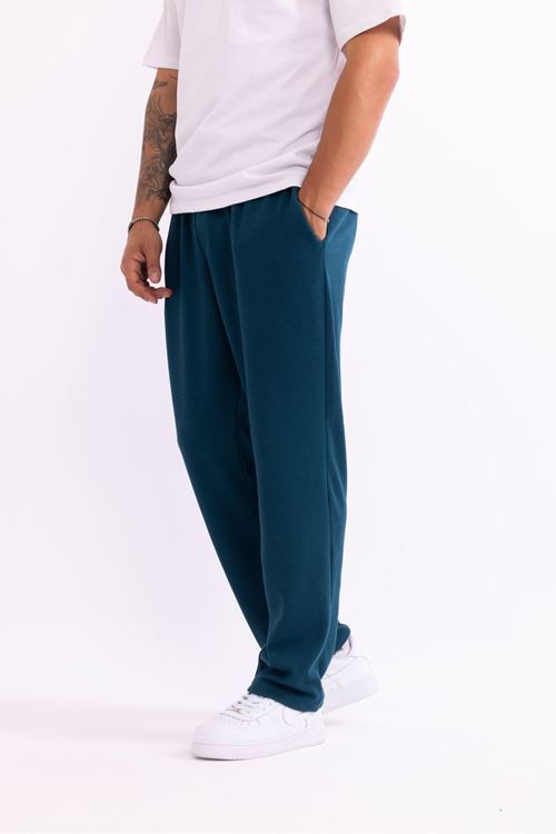 Erkek Baggy Burgu Desen Rahat Kullanışlı Pantolon