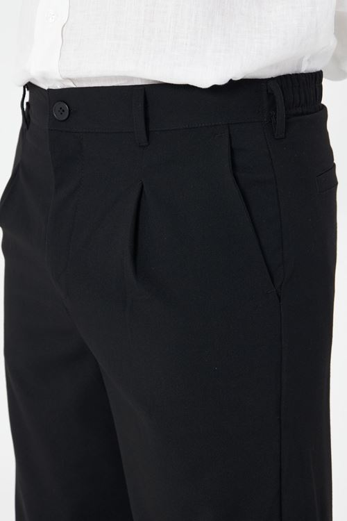 Erkek Pileli Baggy Bez Ayağı Kumaş Şık Pantolon