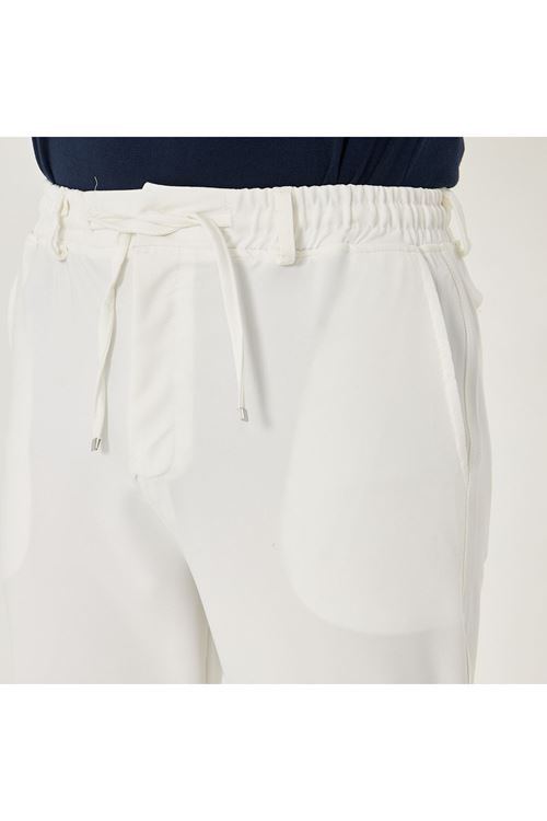 Erkek Bel Kemerli Bağcıklı Düz Paça Dabıl Kumaş Klasik Pantolon