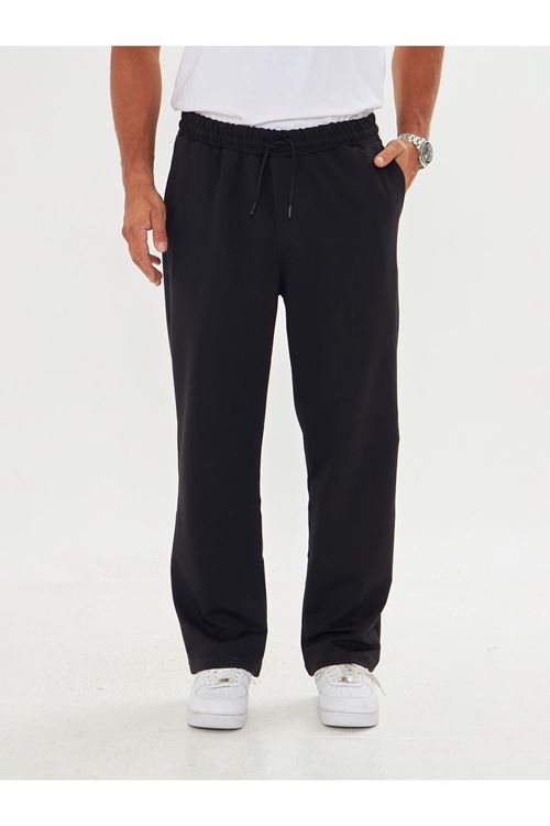 Erkek 2 İp Baggy Sade Bağcıklı Rahat Eşofman
