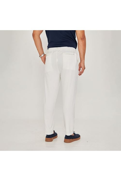 Erkek Bel Kemerli Bağcıklı Düz Paça Dabıl Kumaş Klasik Pantolon