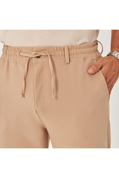 Erkek Bel Kemerli Bağcıklı Düz Paça Dabıl Kumaş Klasik Pantolon