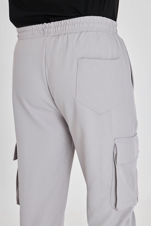 Duble Kumaş Kargo Cep Lastik Paça Pantolon