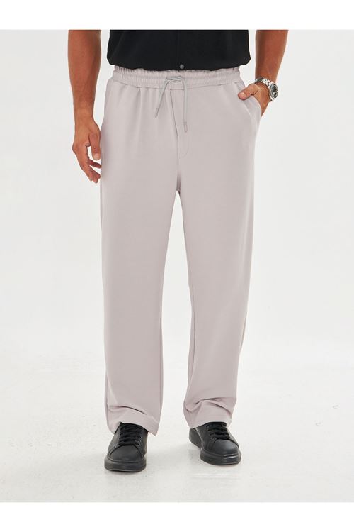 Erkek Baggy Krep Kumaş Bağcıklı Pantolon