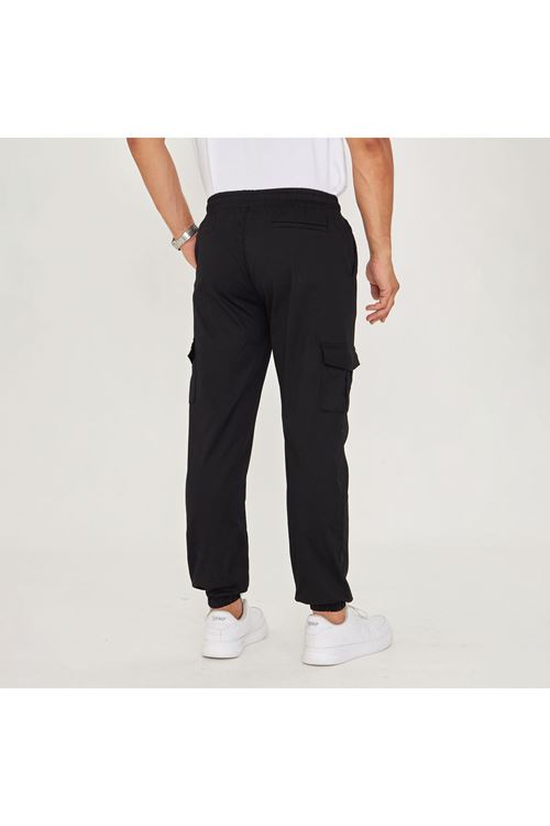 Erkek Kargo Cep Bel Paça Lastikli Gabardin Pantolon