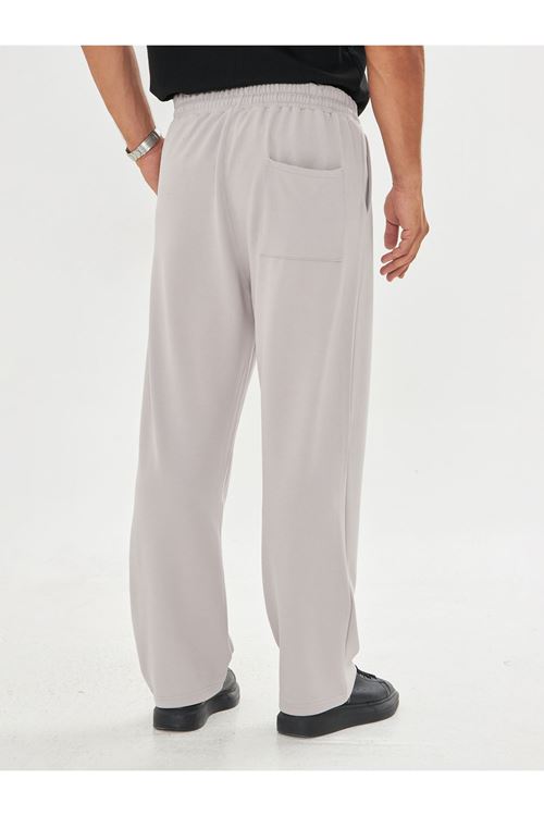 Erkek Baggy Krep Kumaş Bağcıklı Pantolon