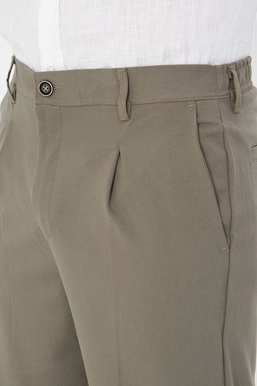 Erkek Pileli Baggy Bez Ayağı Kumaş Şık Pantolon