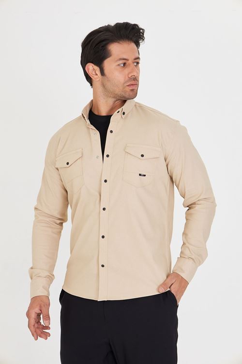 Slim Fit Jeans - Kot Erkek Gömlek Günlük Kullanıma Uygun