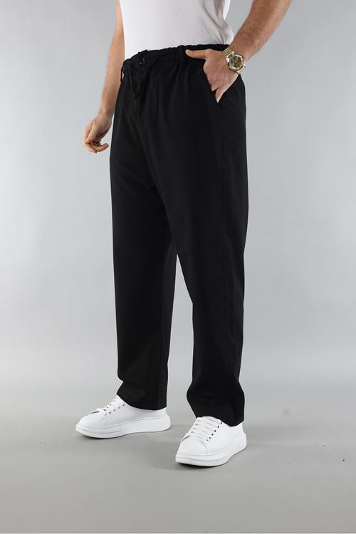 Erkek Biyeli Rahat Kesim Bol Paça Baggy Jogger