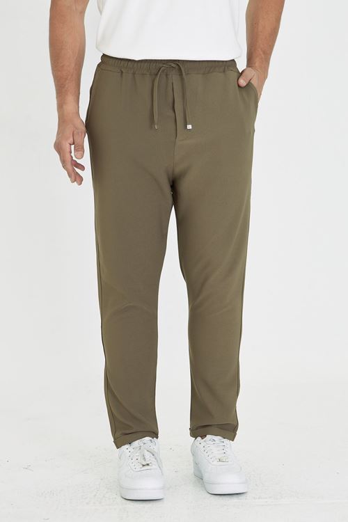 Erkek Bel Lastikli Bağcıklı Duble Paça Slim Fit Jogger Pantolon