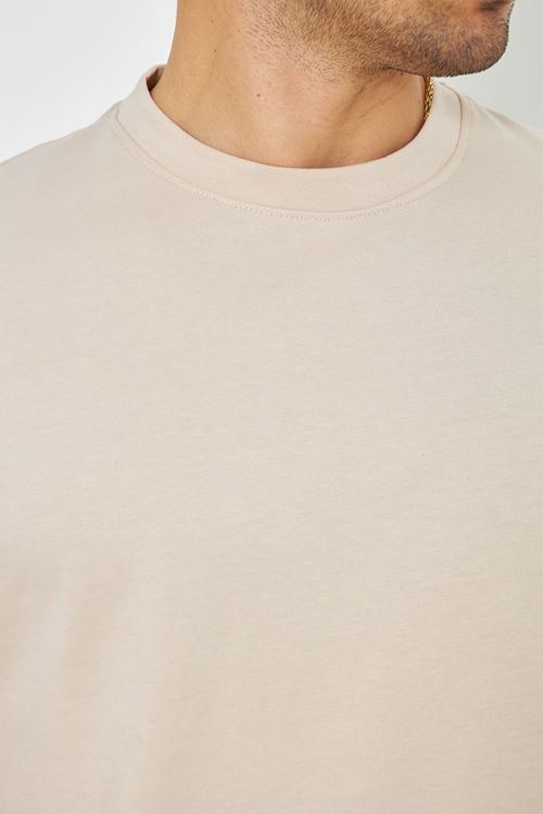 Erkek Bisiklet Yaka Oversize 2 Ip T-shirt