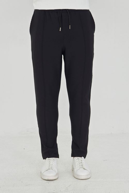 Erkek Çımalı Yandan Cepli Lastikli Bağcıklı Paça Fermuarlı Kullanışlı Slim Fit Jogger