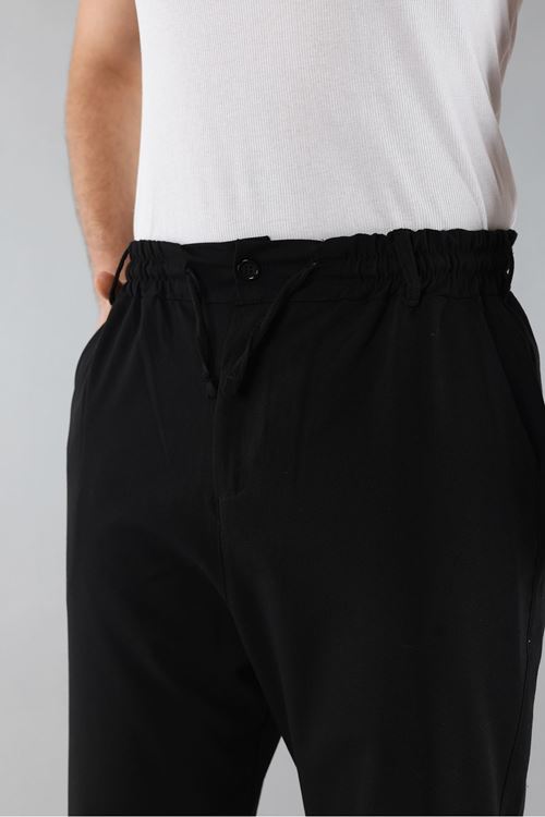 Erkek Biyeli Rahat Kesim Bol Paça Baggy Jogger