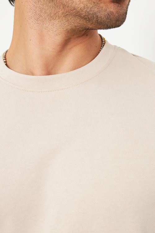 Erkek Sade Basic Bisiklet Yaka 2 İp Rahat Ferah Dokulu Kumaş Günlük Kullanıma Uygun T-shırt