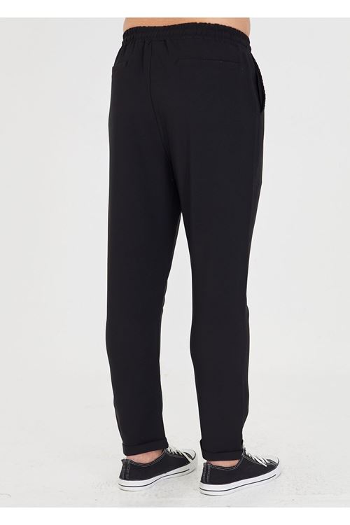 Erkek Bel Lastikli Bağcıklı Duble Paça Slim Fit Jogger Pantolon