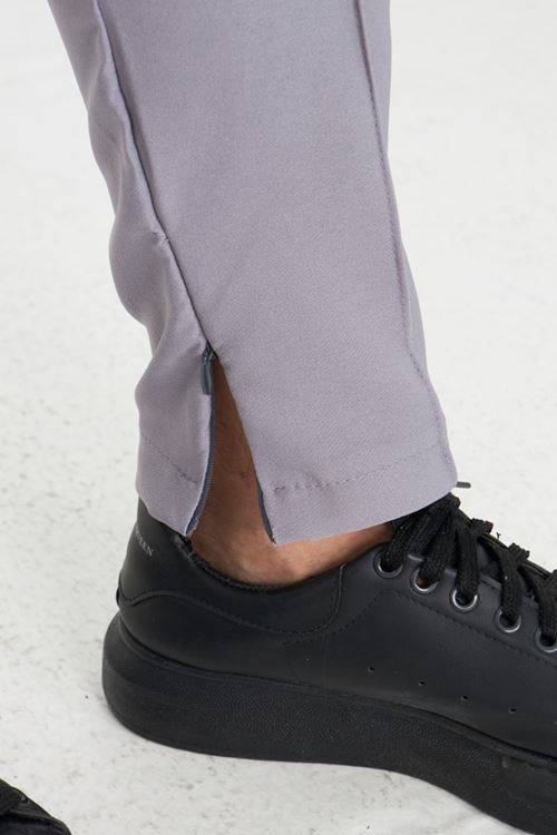 Erkek Çımalı Yandan Cepli Lastikli Bağcıklı Paça Fermuarlı Kullanışlı Slim Fit Jogger