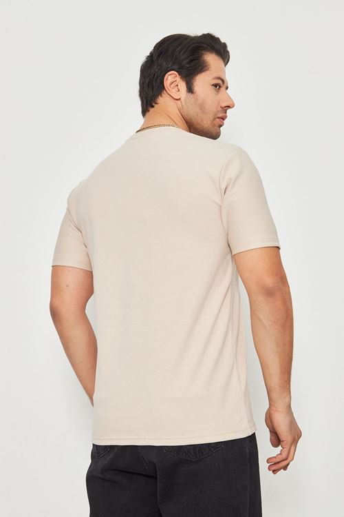 Erkek Sade Basic Bisiklet Yaka 2 İp Rahat Ferah Dokulu Kumaş Günlük Kullanıma Uygun T-shırt