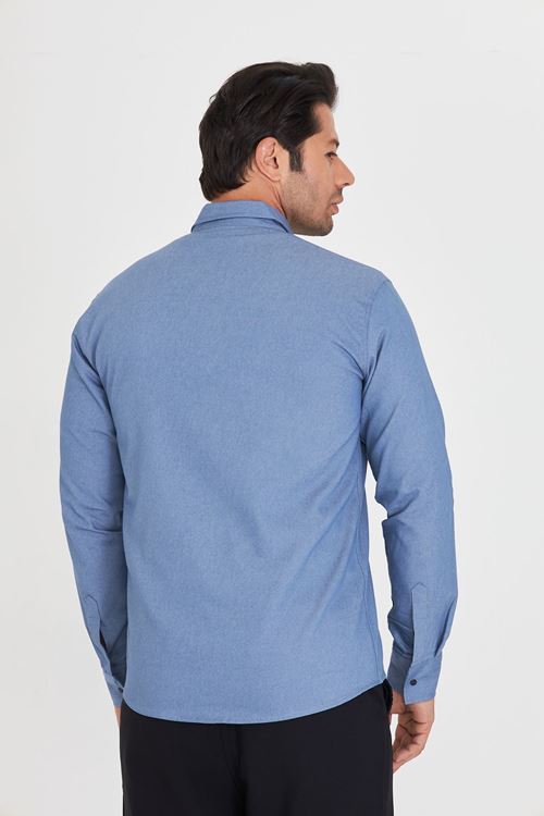 Slim Fit Jeans - Kot Erkek Gömlek Günlük Kullanıma Uygun