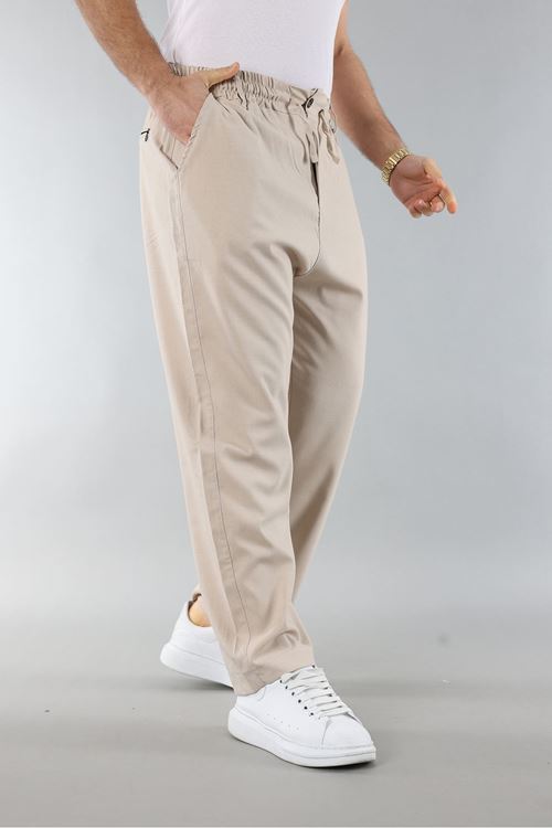 Erkek Biyeli Rahat Kesim Bol Paça Baggy Jogger