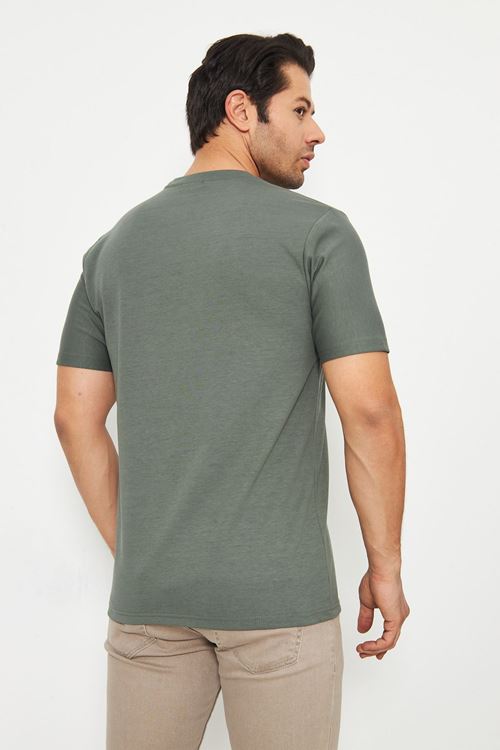 Erkek Sade Basic Bisiklet Yaka 2 İp Rahat Ferah Dokulu Kumaş Günlük Kullanıma Uygun T-shırt