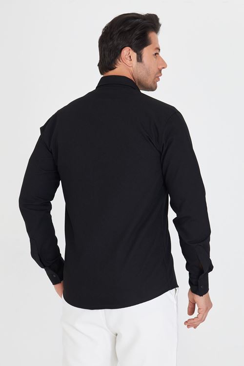 Slim Fit Jeans - Kot Erkek Gömlek Günlük Kullanıma Uygun