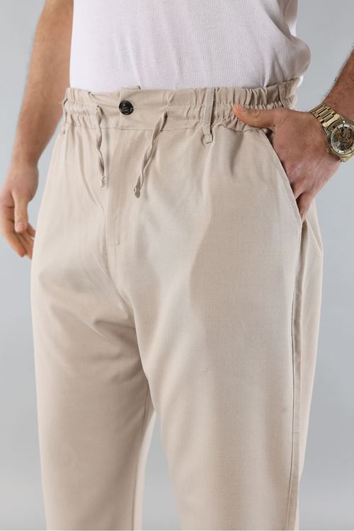 Erkek Biyeli Rahat Kesim Bol Paça Baggy Jogger