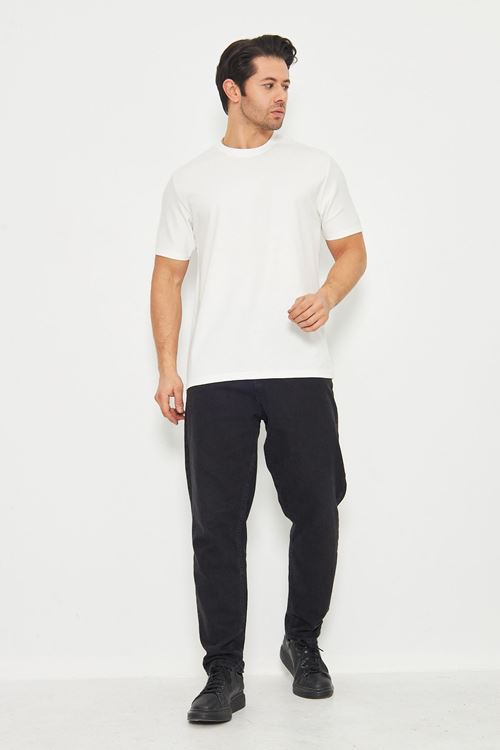 Erkek Sade Basic Bisiklet Yaka 2 İp Rahat Ferah Dokulu Kumaş Günlük Kullanıma Uygun T-shırt