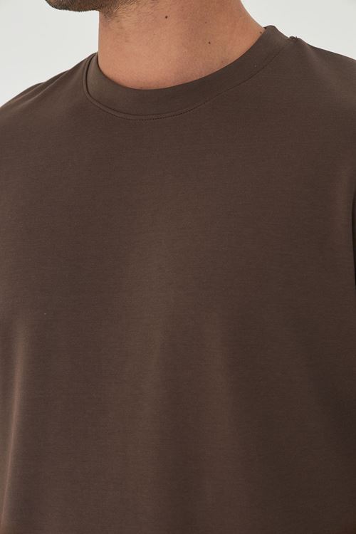 Erkek Bisiklet Yaka Oversize 2 Ip T-shirt